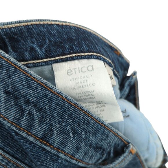 ETICA Women 24 Alex Twist Jeans Sequoia Blue High Rise Ankle Cropped Skinny NEW - Picture 7 of 9